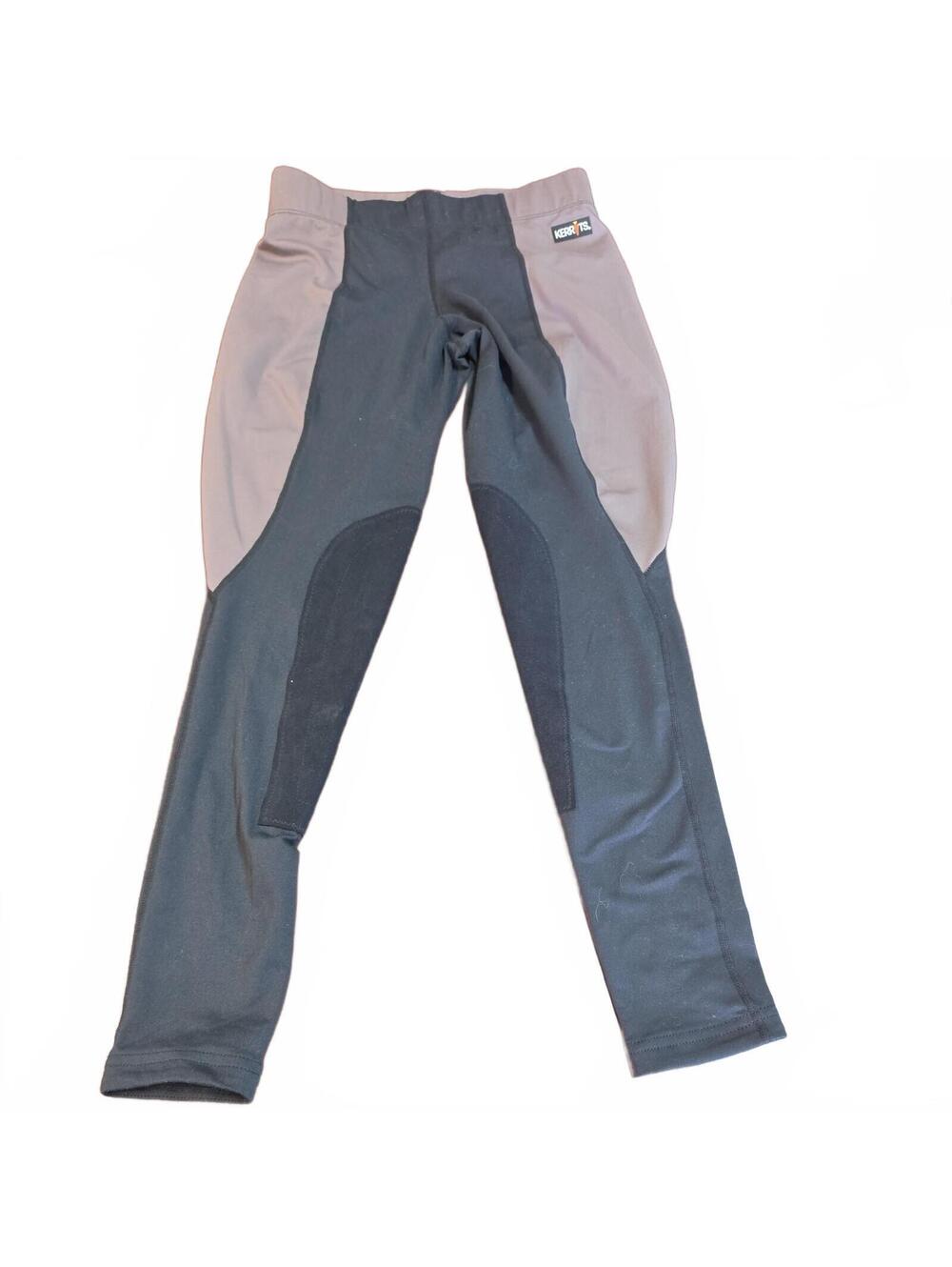 Kerrits Women's Riding Breeches Gray/Black Knee Patch, Size S